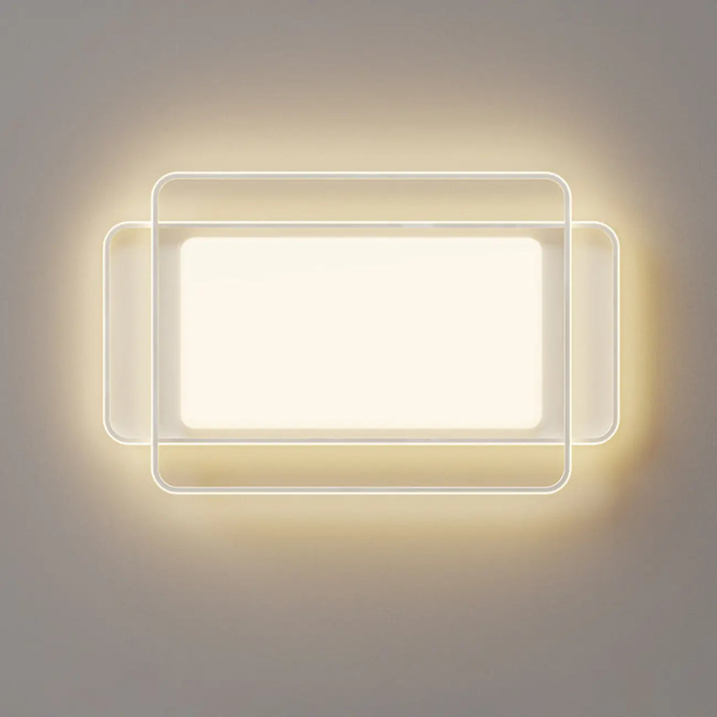 Plafonnier encastré moderne à 3 lumières en acrylique pour usage résidentiel