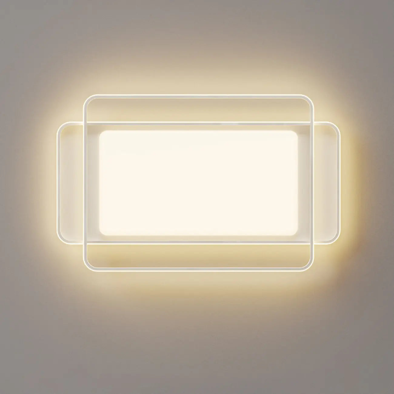 Plafonnier encastré moderne à 3 lumières en acrylique pour usage résidentiel