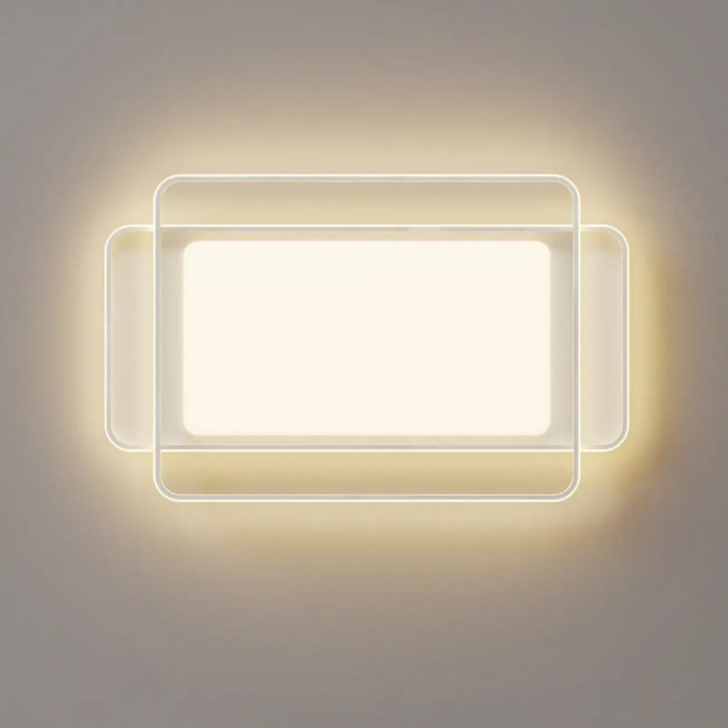 Plafonnier encastré moderne à 3 lumières en acrylique pour usage résidentiel