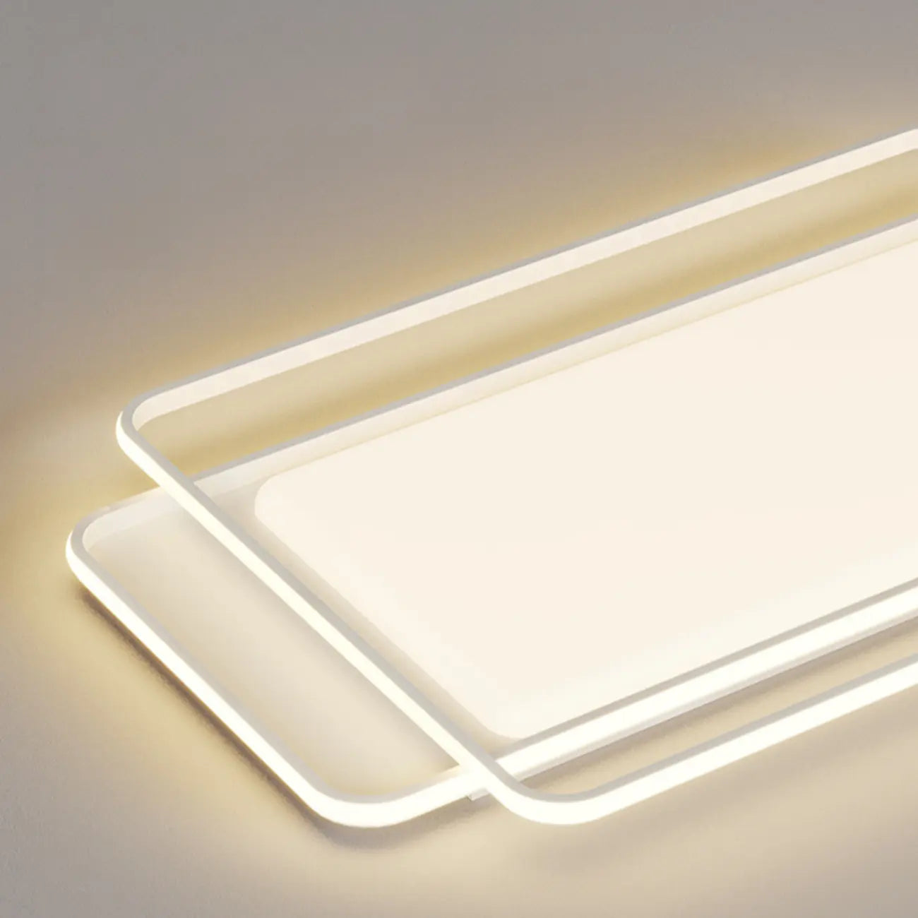 Plafonnier encastré moderne à 3 lumières en acrylique pour usage résidentiel