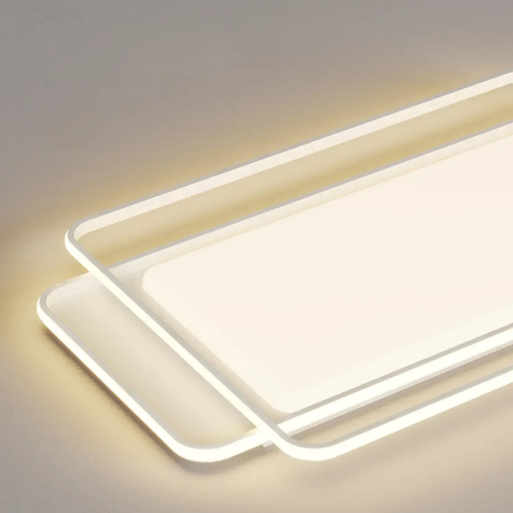 Plafonnier encastré moderne à 3 lumières en acrylique pour usage résidentiel