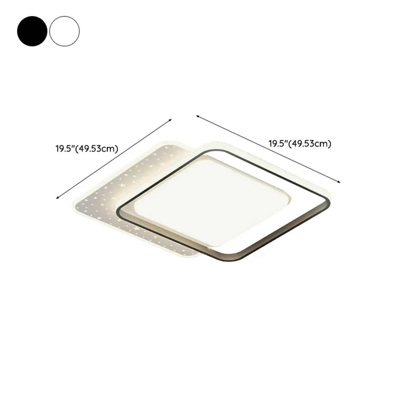 Plafonnier encastré moderne à 3 lumières en acrylique pour usage résidentiel