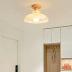 Plafonnier semi-encastré moderne à LED avec abat-jour transparent