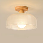 Plafonnier semi-encastré moderne à LED avec abat-jour transparent
