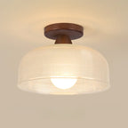 Plafonnier semi-encastré moderne à LED avec abat-jour transparent