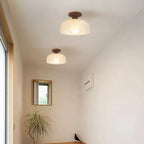 Plafonnier semi-encastré moderne à LED avec abat-jour transparent