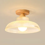 Plafonnier semi-encastré moderne à LED avec abat-jour transparent