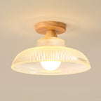 Plafonnier semi-encastré moderne à LED avec abat-jour transparent