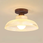 Plafonnier semi-encastré moderne à LED avec abat-jour transparent