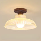 Plafonnier semi-encastré moderne à LED avec abat-jour transparent