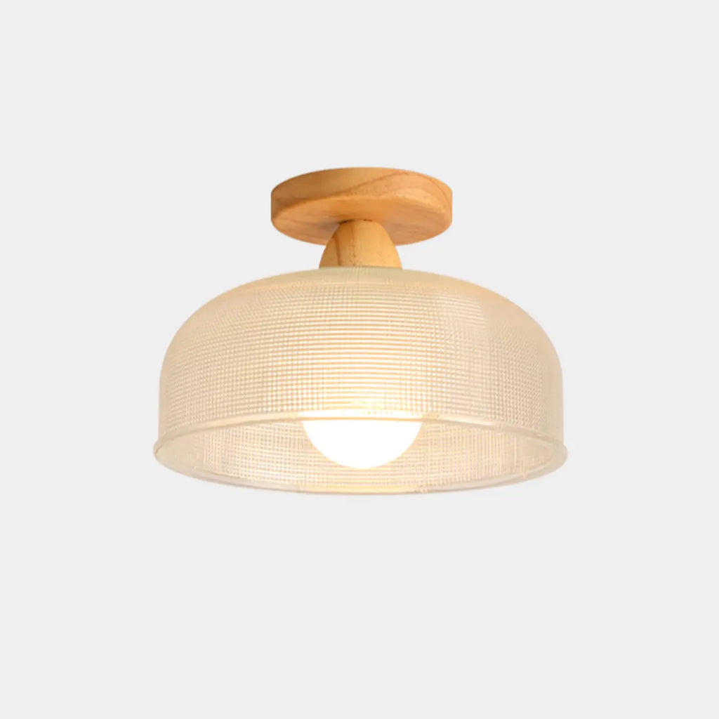 Plafonnier semi-encastré moderne à LED avec abat-jour transparent