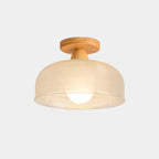 Plafonnier semi-encastré moderne à LED avec abat-jour transparent