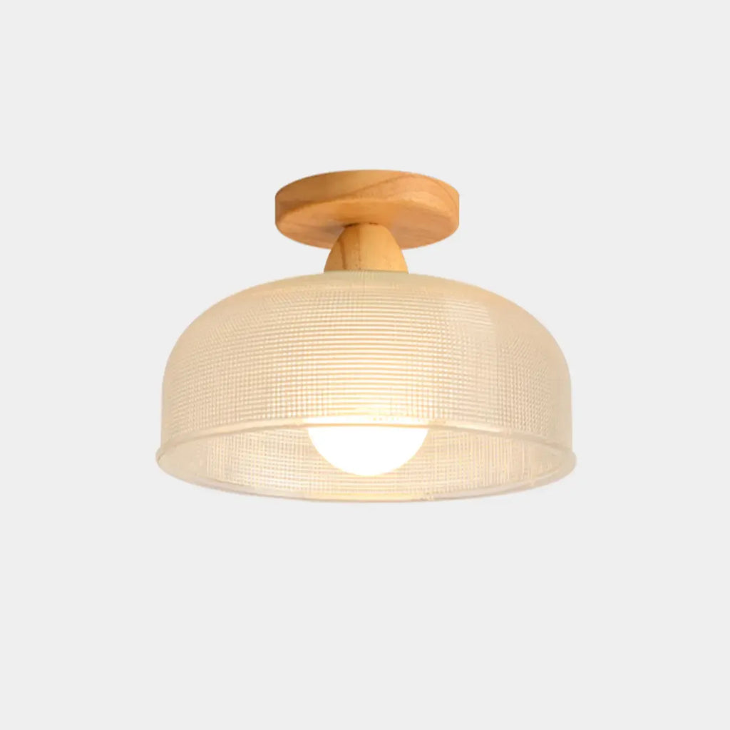 Plafonnier semi-encastré moderne à LED avec abat-jour transparent