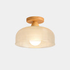 Plafonnier semi-encastré moderne à LED avec abat-jour transparent