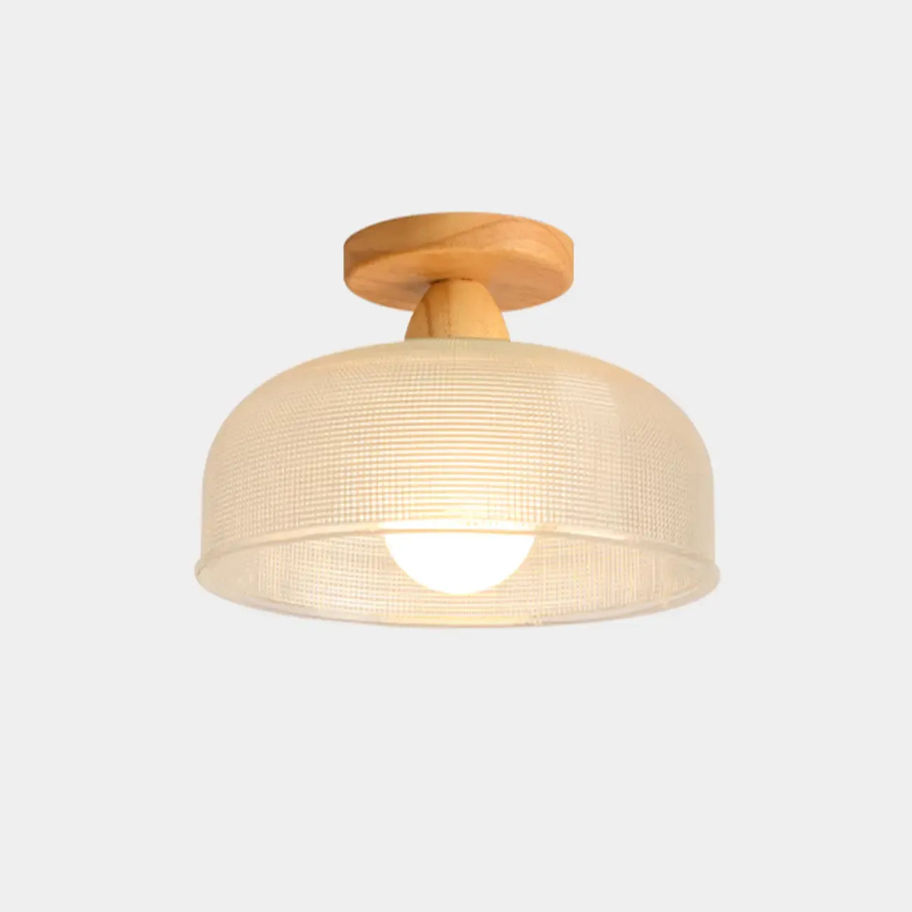 Plafonnier semi-encastré moderne à LED avec abat-jour transparent