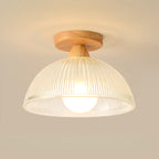 Plafonnier semi-encastré moderne à LED avec abat-jour transparent