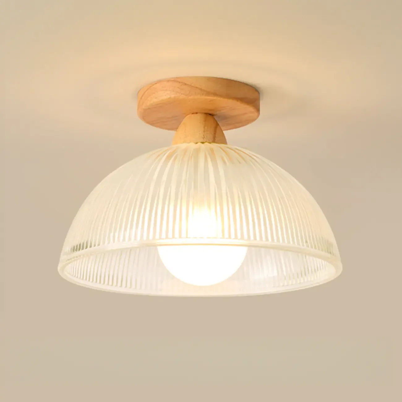 Plafonnier semi-encastré moderne à LED avec abat-jour transparent