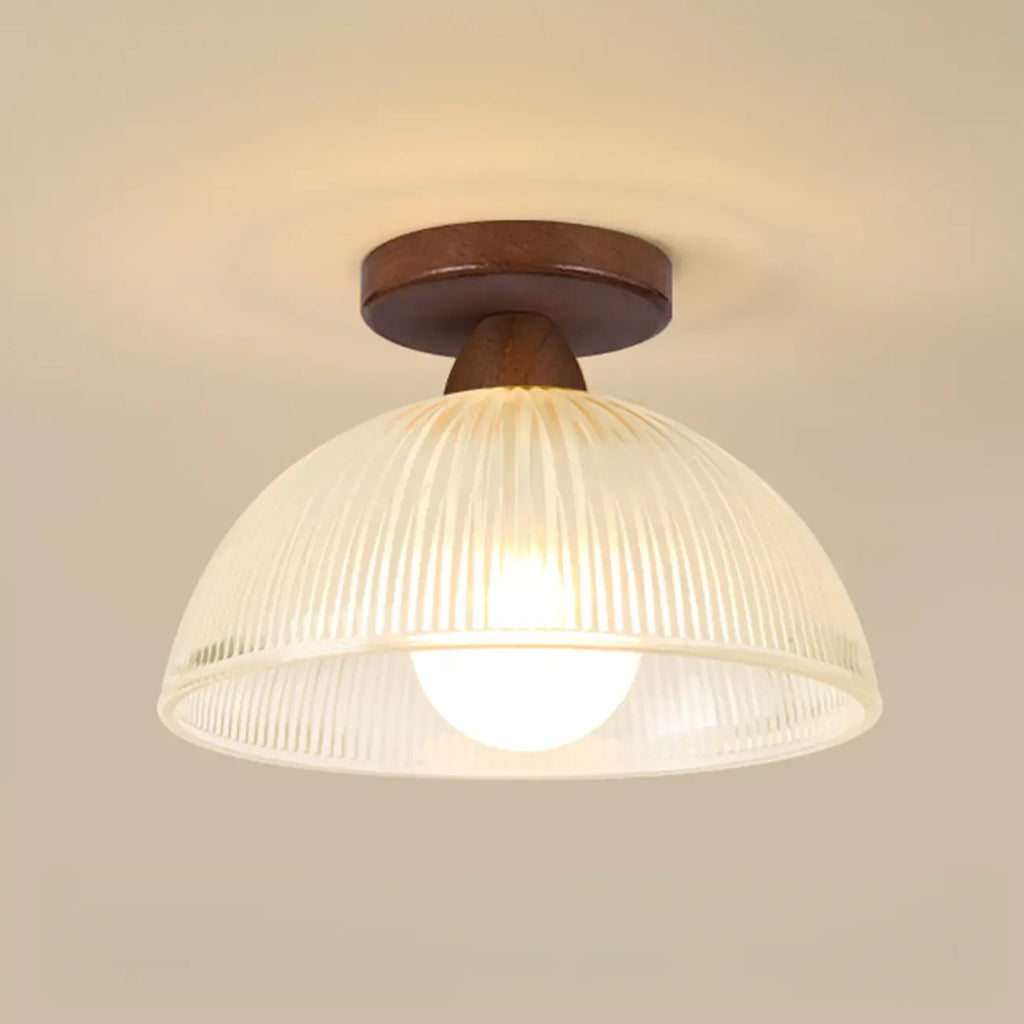 Plafonnier semi-encastré moderne à LED avec abat-jour transparent