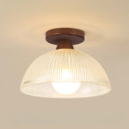 Plafonnier semi-encastré moderne à LED avec abat-jour transparent