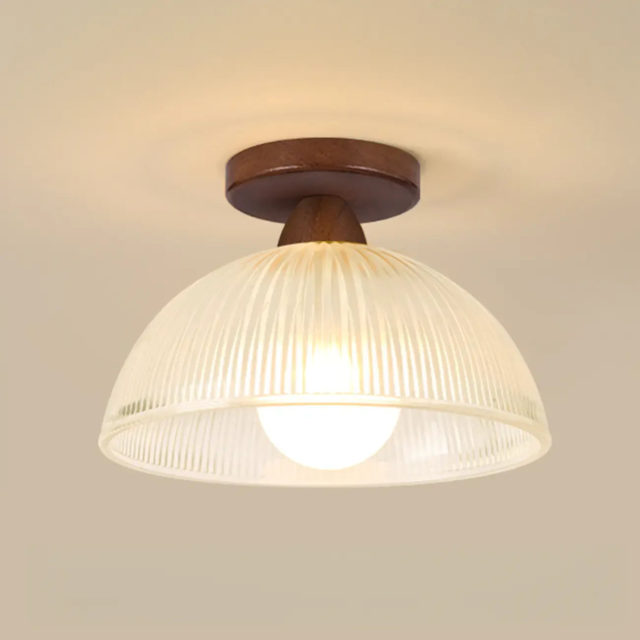 Plafonnier semi-encastré moderne à LED avec abat-jour transparent