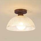 Plafonnier semi-encastré moderne à LED avec abat-jour transparent