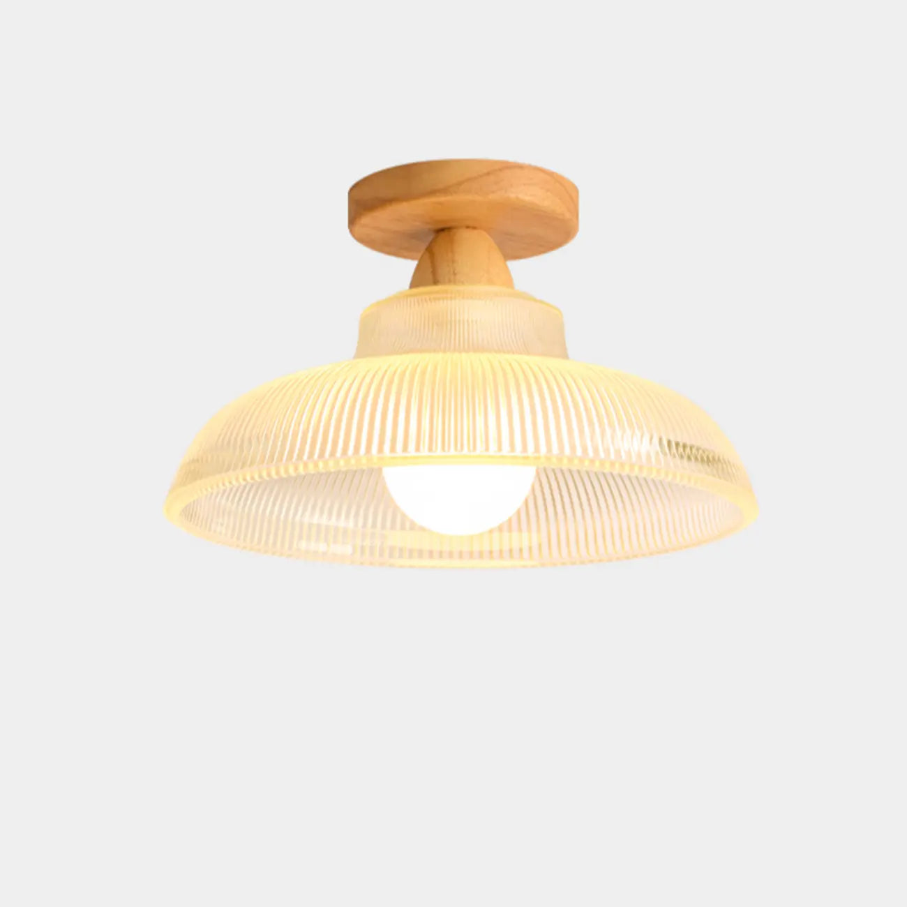 Plafonnier semi-encastré moderne à LED avec abat-jour transparent