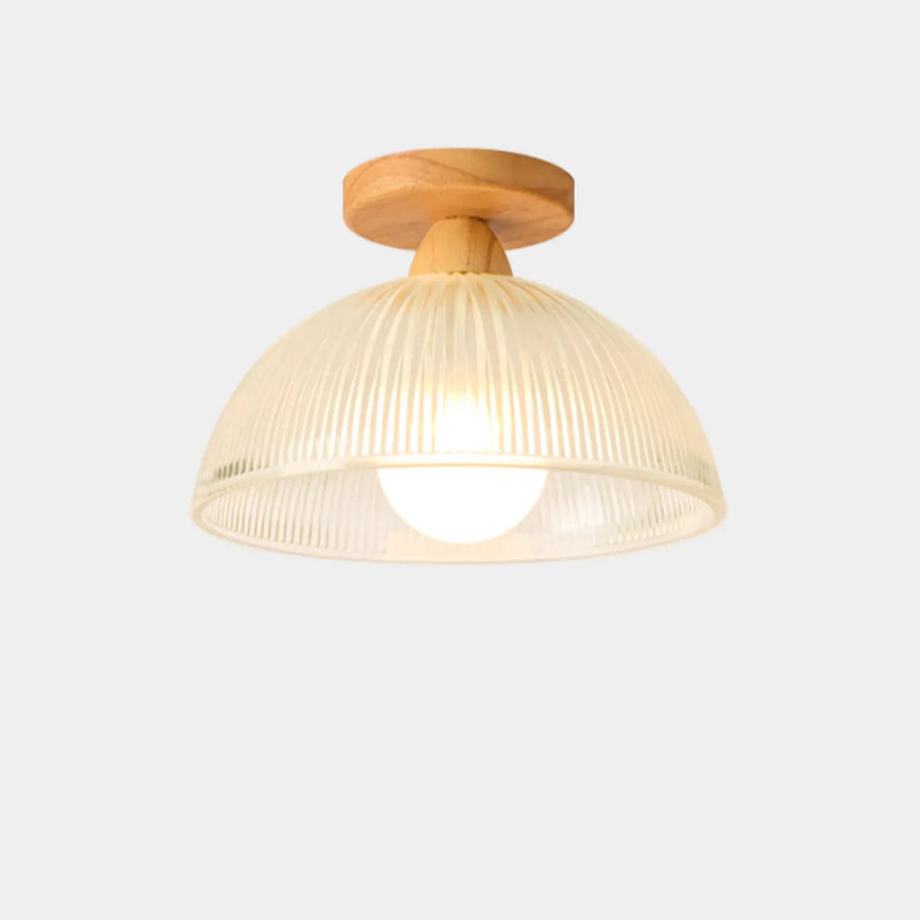 Plafonnier semi-encastré moderne à LED avec abat-jour transparent