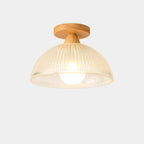 Plafonnier semi-encastré moderne à LED avec abat-jour transparent