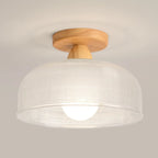 Plafonnier semi-encastré moderne à LED avec abat-jour transparent