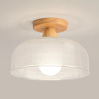 Plafonnier semi-encastré moderne à LED avec abat-jour transparent