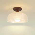 Plafonnier semi-encastré moderne à LED avec abat-jour transparent