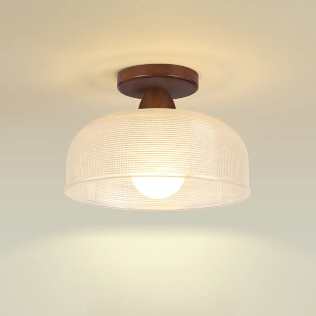 Plafonnier semi-encastré moderne à LED avec abat-jour transparent