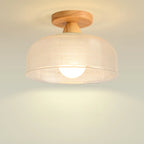 Plafonnier semi-encastré moderne à LED avec abat-jour transparent