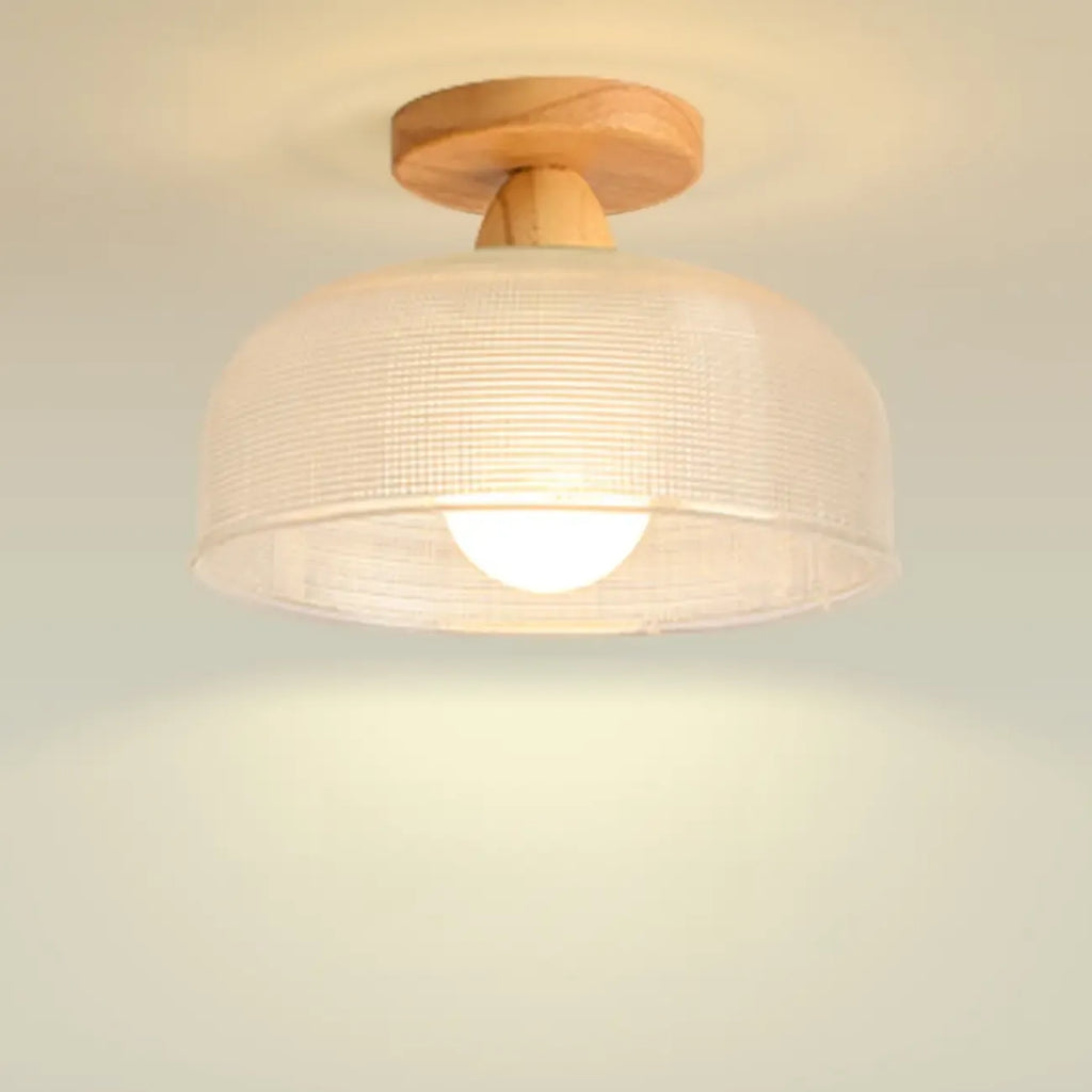 Plafonnier semi-encastré moderne à LED avec abat-jour transparent