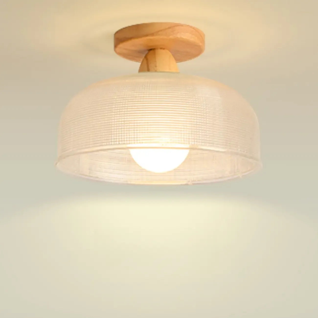 Plafonnier semi-encastré moderne à LED avec abat-jour transparent