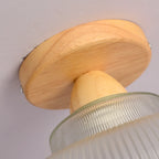 Plafonnier semi-encastré moderne à LED avec abat-jour transparent