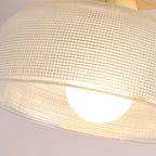 Plafonnier semi-encastré moderne à LED avec abat-jour transparent