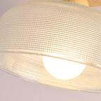 Plafonnier semi-encastré moderne à LED avec abat-jour transparent