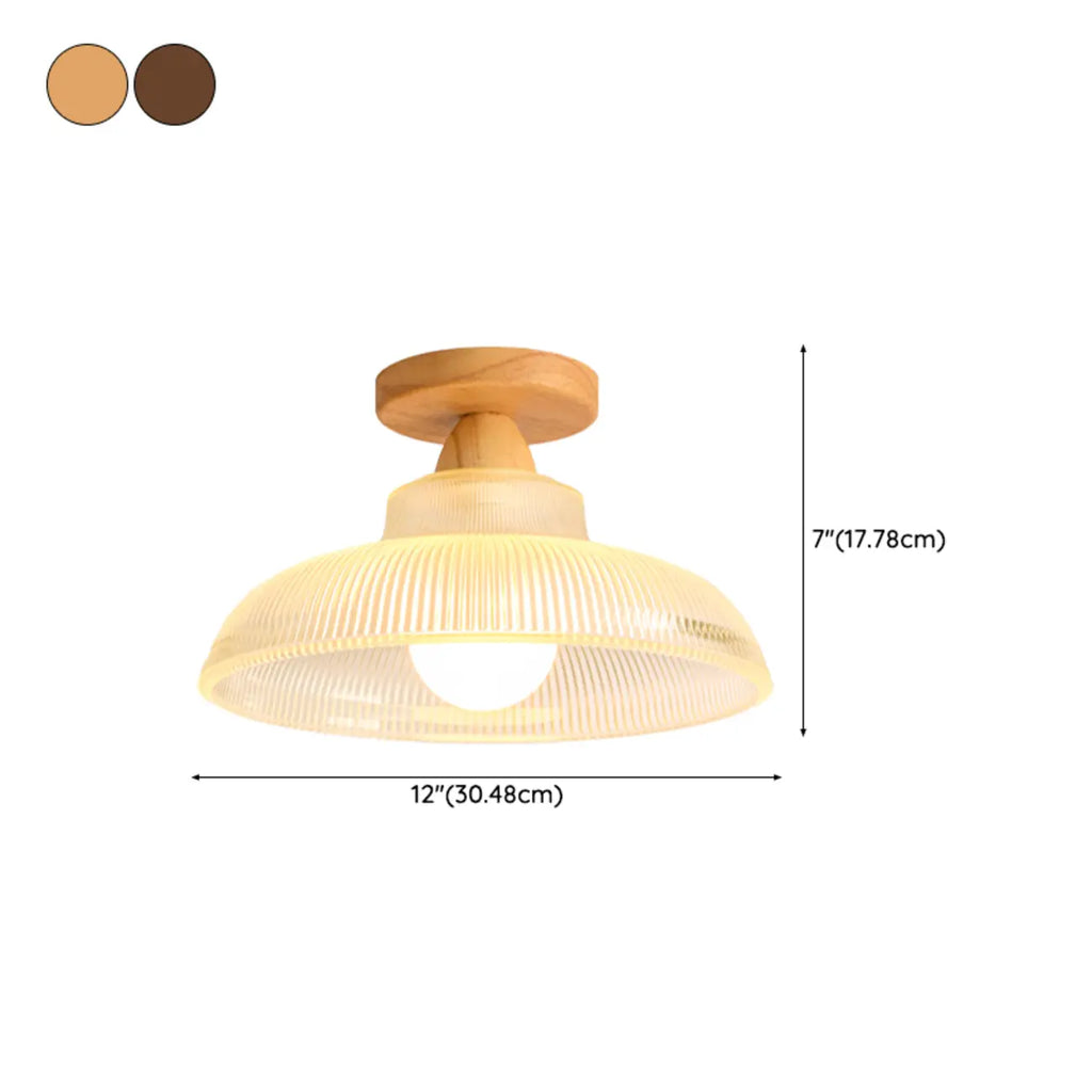 Plafonnier semi-encastré moderne à LED avec abat-jour transparent