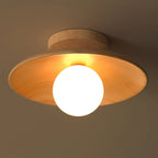 Plafonnier semi-encastré simple en bois pour usage intérieur