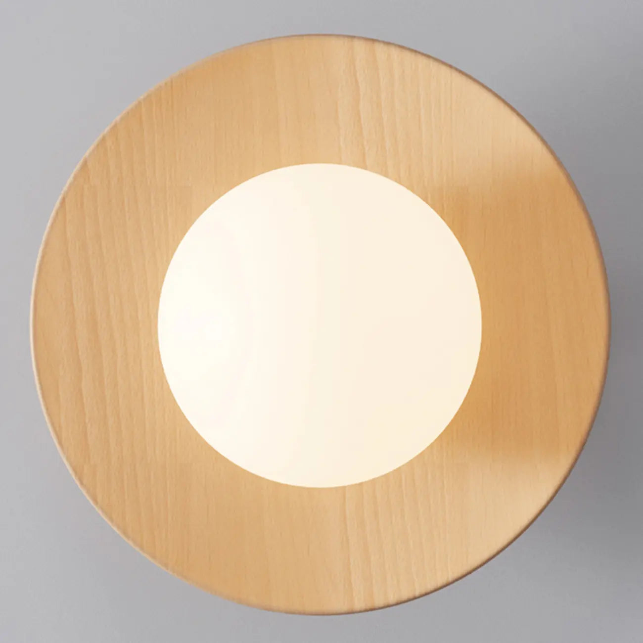 Plafonnier semi-encastré simple en bois pour usage intérieur