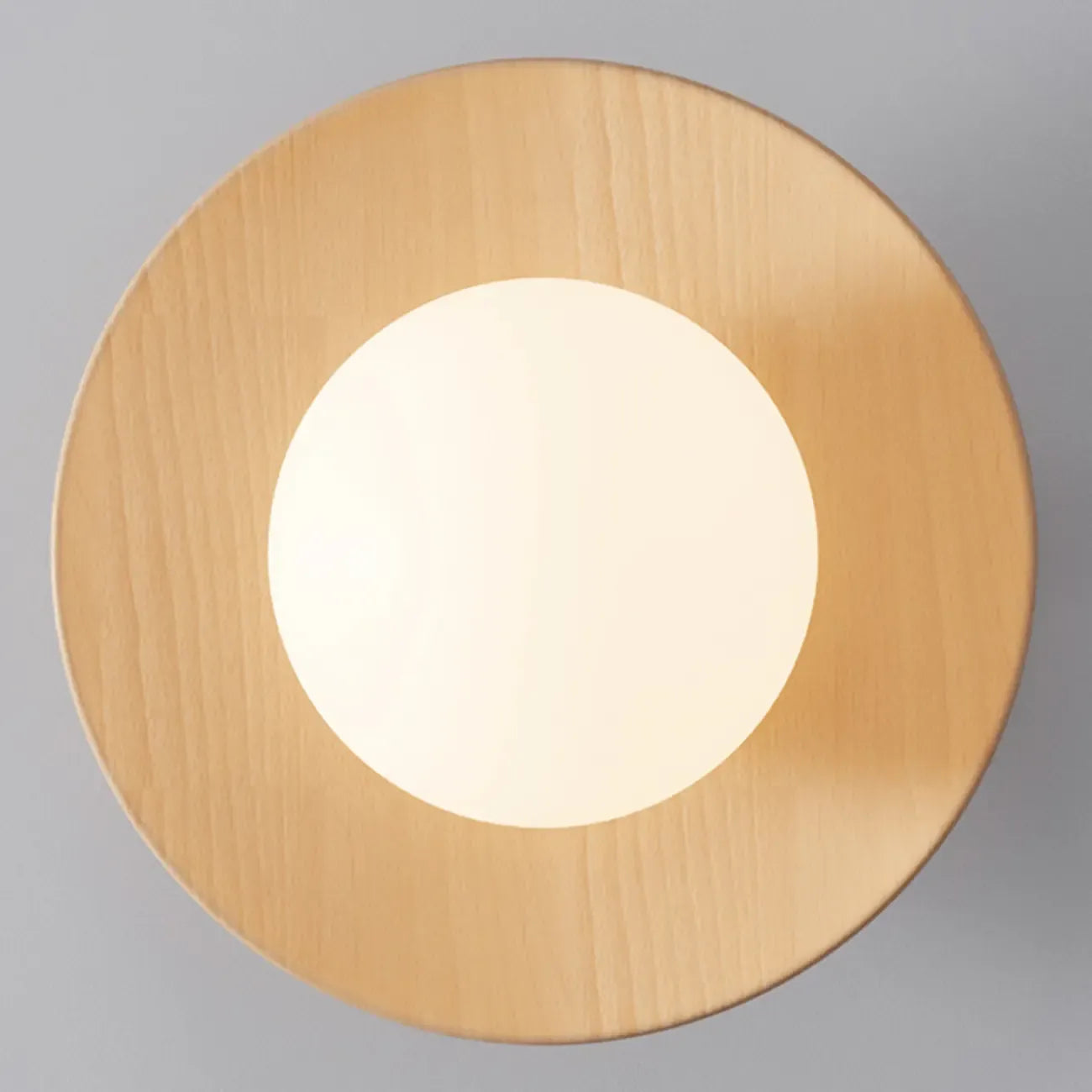Plafonnier semi-encastré simple en bois pour usage intérieur