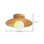 Plafonnier semi-encastré simple en bois pour usage intérieur