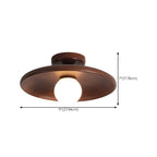 Plafonnier semi-encastré simple en bois pour usage intérieur