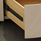 Table basse gigogne moderne Beiger Free Form avec tiroir