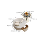 Élégante table basse ronde gigogne d'intérieur avec 2 tiroirs