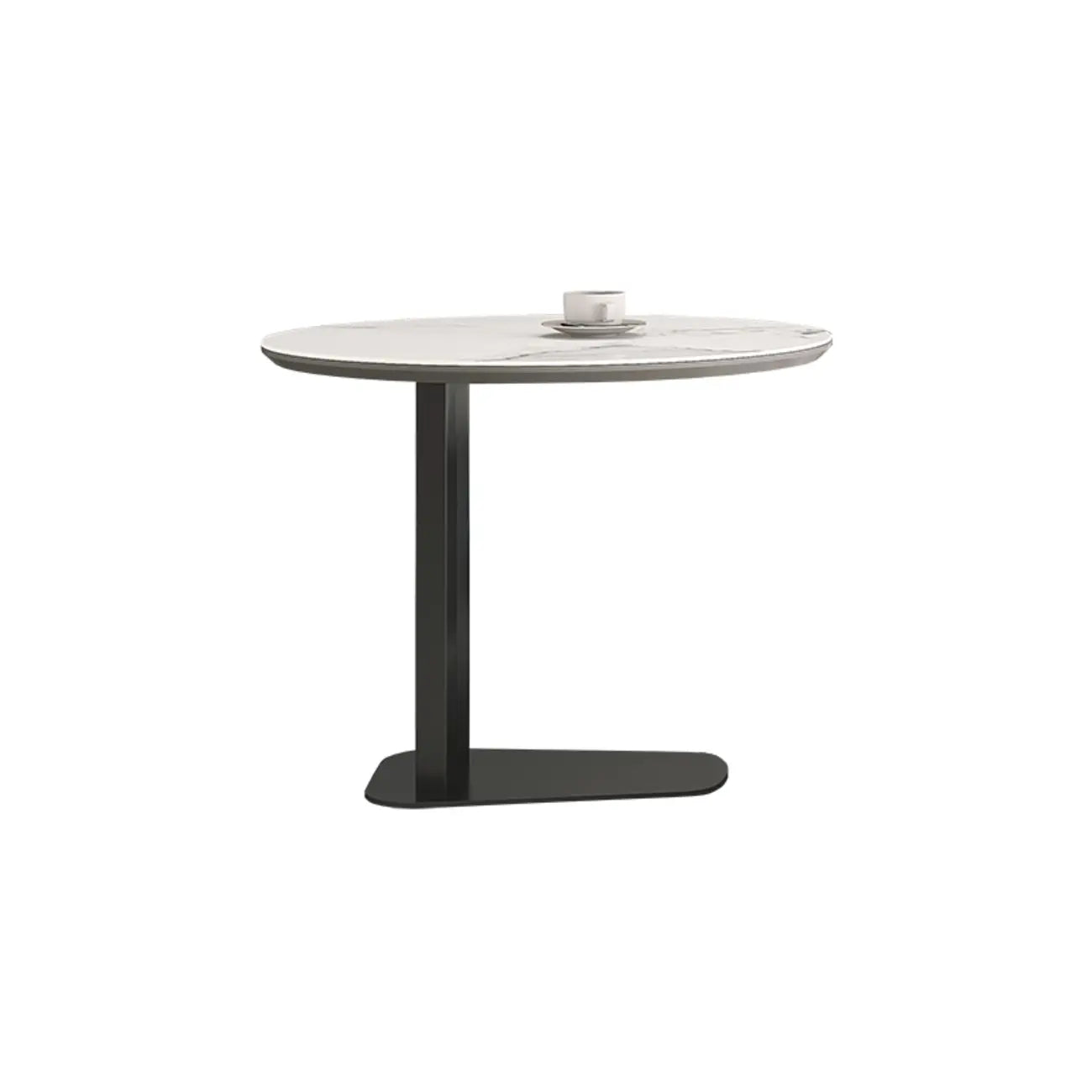 Table basse gigogne ronde grise avec rangement et plateau relevable