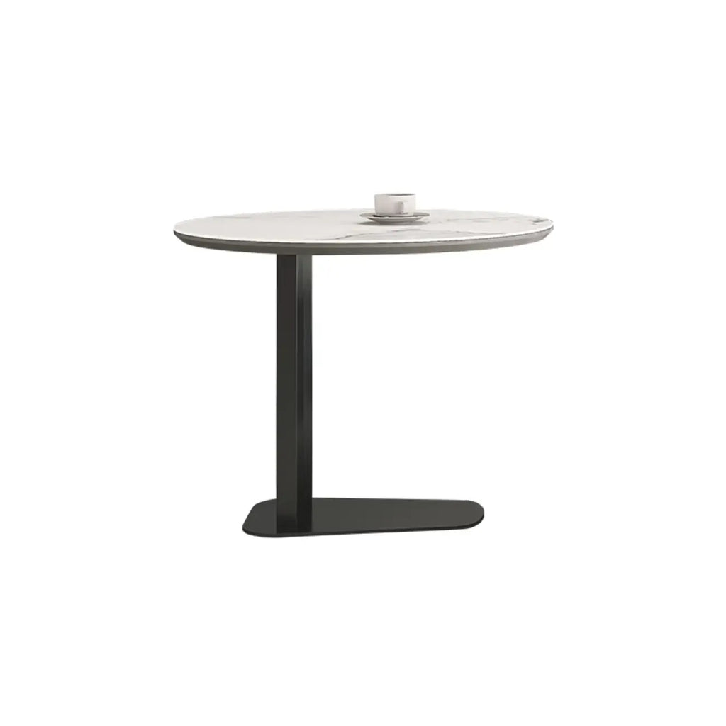 Table basse gigogne ronde grise avec rangement et plateau relevable