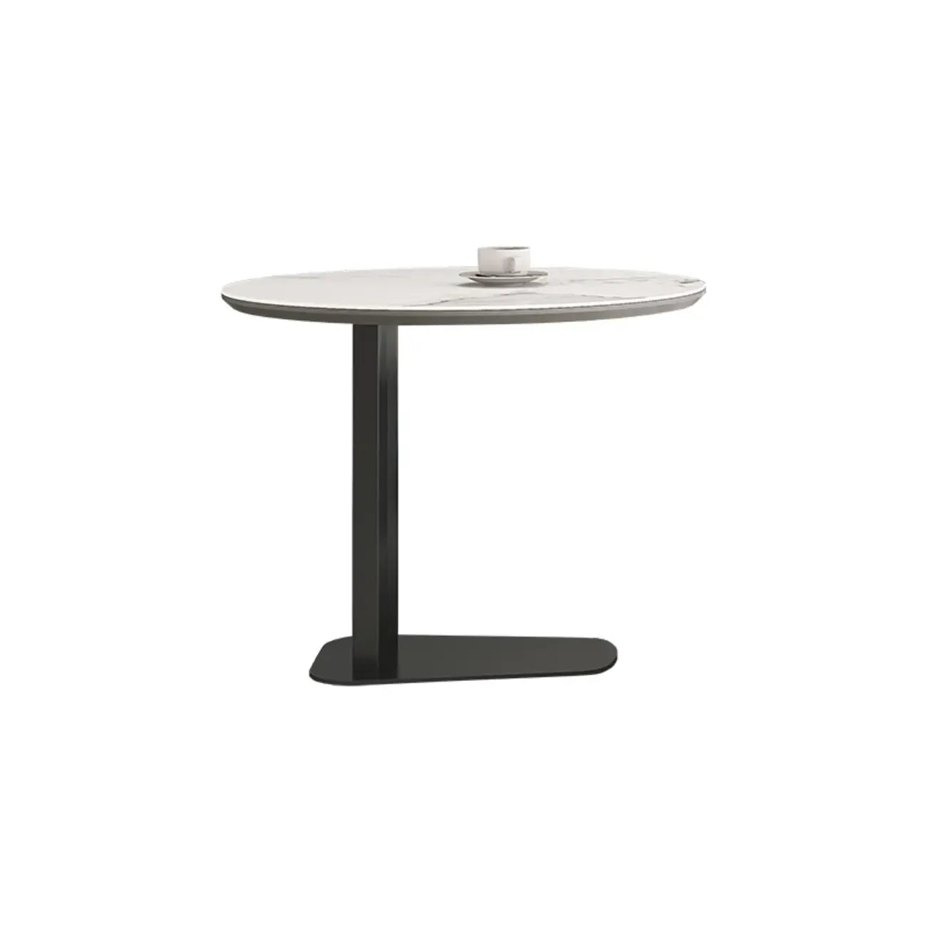 Table basse gigogne ronde grise avec rangement et plateau relevable