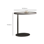 Table basse gigogne ronde grise avec rangement et plateau relevable